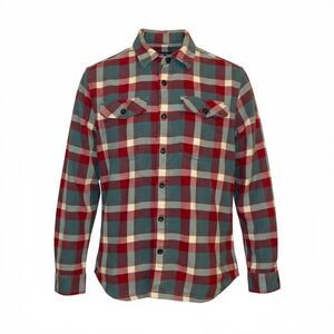 Patagonia Organic Cotton Flannel Red Plaid Button Up Shirt Sz S
